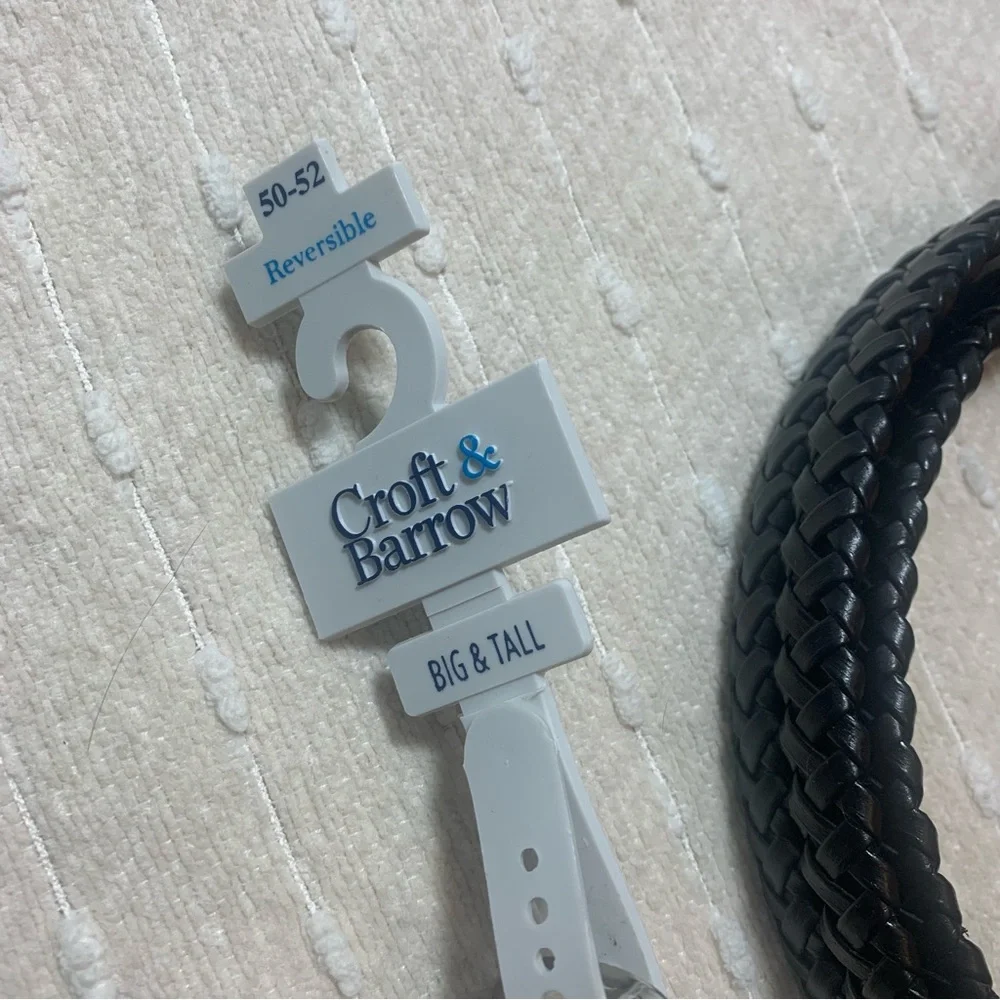 Croft &Barrow Big&Tall‎ Reversible black/brown  belt 50-52